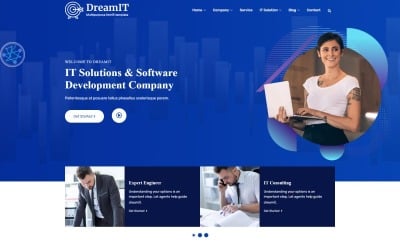 Szablon HTML5 rozwiązań IT i usług biznesowych dla firm