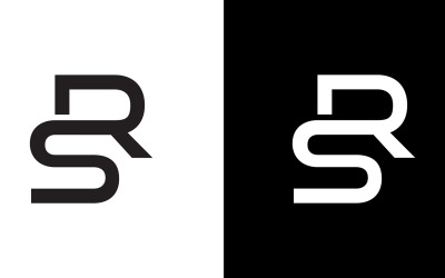 字母 rs、sr 抽象公司或品牌标志设计