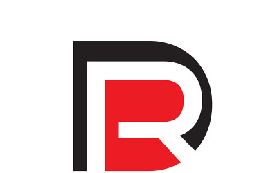 Bokstaven dr, rd abstrakt företag eller varumärke Logotypdesign