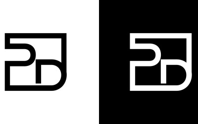 Buchstabe pd, dp abstraktes Firmen- oder Markenlogo-Design