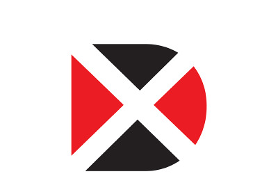 Carta dx, xd empresa abstrata ou design de logotipo de marca