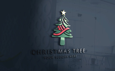 Création de logo d&amp;#39;arbre de Noël