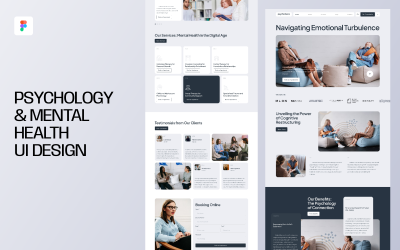 Diseño de interfaz de usuario de psicología y salud mental
