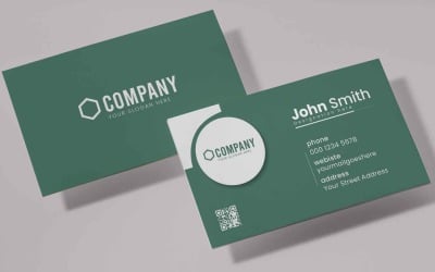 Green Vector abstract business card
