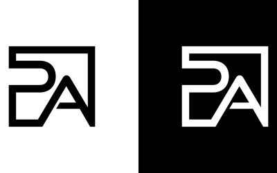 Letra pa, empresa abstrata ap ou design de logotipo de marca