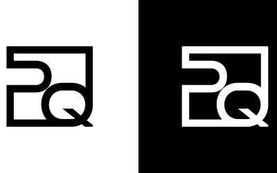 Letra pq, qp resumen empresa o marca Diseño de logotipo