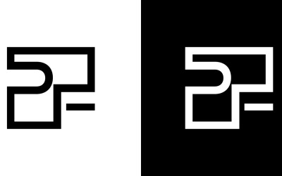 Letter pf, fp abstract company or brand Logo Design