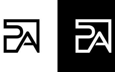 Lettera pa, ap società astratta o logo del marchio Design