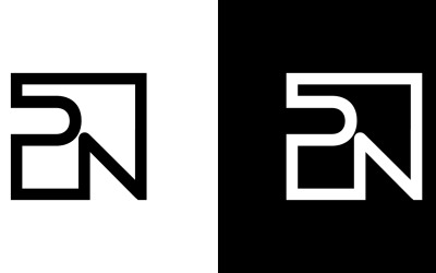 Lettera pn, np società astratta o logo del marchio Design