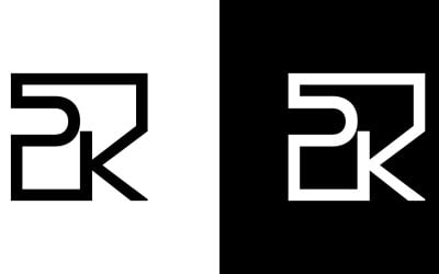 Lettre pk, kp abstrait entreprise ou marque Logo Design