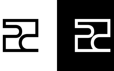 List pc, cp abstrakcyjny projekt logo firmy lub marki
