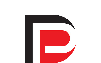 Litera dp, pd abstrakcyjny projekt logo firmy lub marki