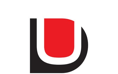 Litera du, ud abstrakcyjny projekt logo firmy lub marki