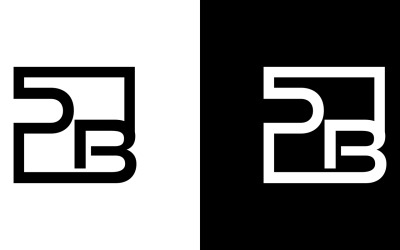 Litera pb, bp abstrakcyjny projekt logo firmy lub marki