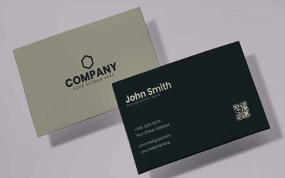 Modern stationery business card template