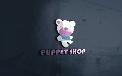 Plik wektorowy logo sklepu lalek dla dzieci