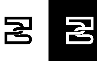 Ps, sp Carta abstracta empresa o marca Diseño de logotipo