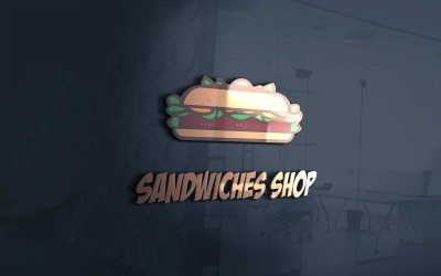 Sendviče Obchod Fast Food Logo Vektorový Soubor