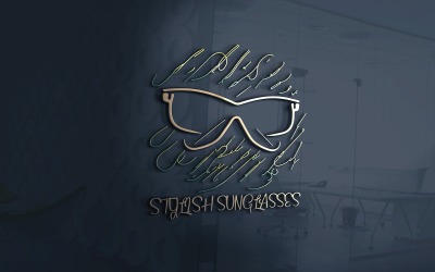 Stilvolle Sonnenbrillen-Logo-Vorlage-Vektordatei