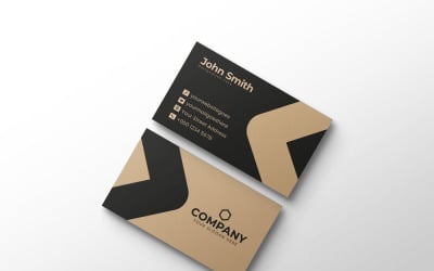 Black and golden business card template