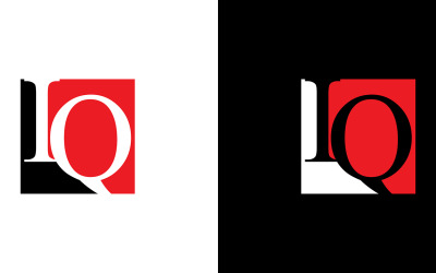 Buchstabe iq, qi abstraktes Firmen- oder Markenlogo-Design