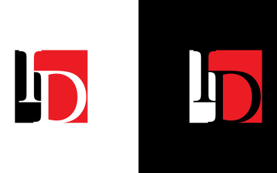 Buchstaben-ID, abstraktes Firmen- oder Markenlogo-Design
