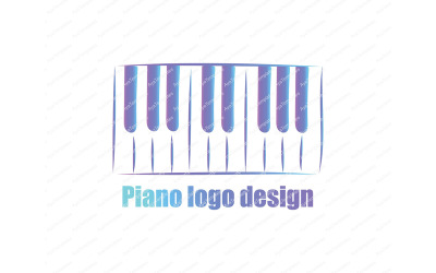 Design-Vorlage für Klavier-Logo