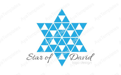 Designmall för Davidsstjärna-logotyp