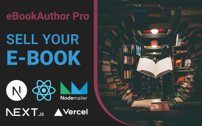 eBook Author Pro: Продавайте свої електронні книги за допомогою шаблону веб-сайту Author and Writer Next.js