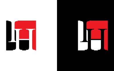 Letra ih, hola empresa abstracta o diseño de logotipo de marca