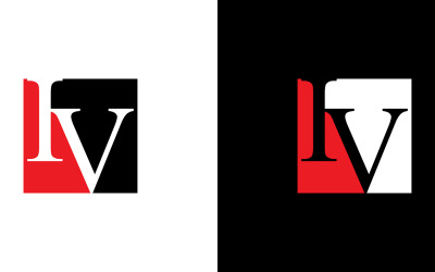 Letra iv, vi empresa abstrata ou design de logotipo de marca