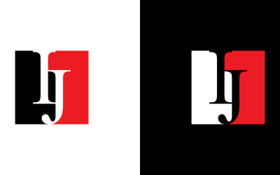 Lettera ij, ji società astratta o logo del marchio Design