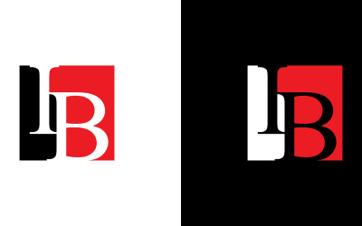 Litera ib, bi abstrakcyjny projekt logo firmy lub marki