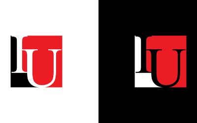 Litera iu, ui abstrakcyjny projekt logo firmy lub marki