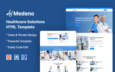 Medeno – Modelo de site de soluções de saúde