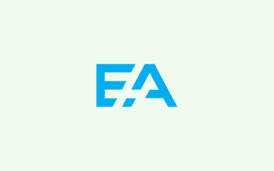 Modèles de logos de lettres EA