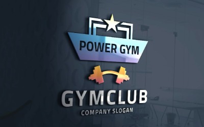 Modelo de logotipo do Gym Club Pro Saloon