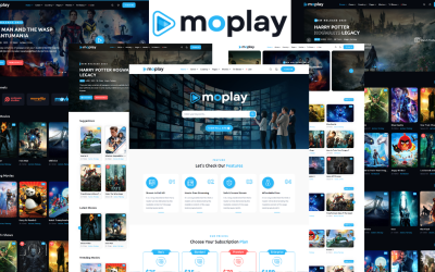 Moplay - modelo HTML5 de filmes, programas de TV e streaming de vídeo