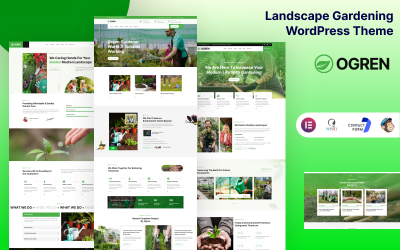 Ogren — motyw WordPress dotyczący ogrodnictwa krajobrazowego