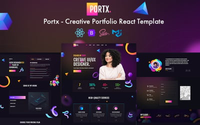 Portx — React-шаблон для творческого портфолио