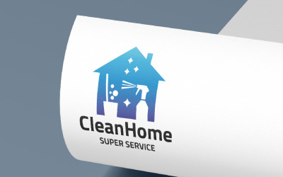 清洁之家专业服务徽标