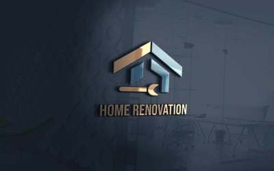 Arquivo vetorial de modelo de logotipo de renovação de casa