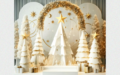 白色圣诞节背景插图高品质模板