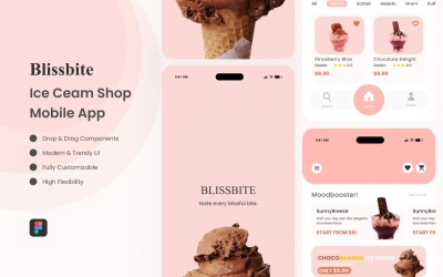 Blissbite - Мобильные приложения для магазина мороженого