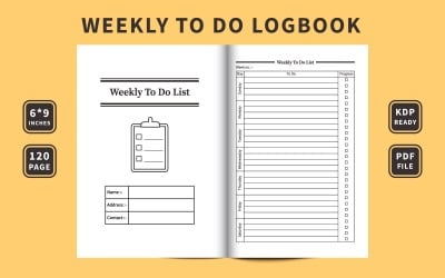 Caderno de lista de tarefas semanais e rastreador de tarefas em vetor à venda