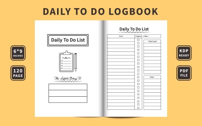 Daily worklist and task progress log book vector for sale