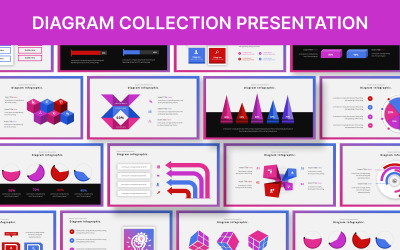 Diagramcollectie Powerpoint Infographic-sjabloon