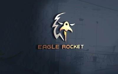 Eagle Rocket Logotyp vektor filmall
