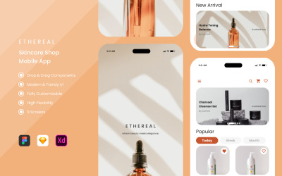 Etheral – Bőrápoló bolt mobilalkalmazások