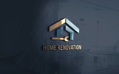 File vettoriale del modello di logo per la ristrutturazione della casa
